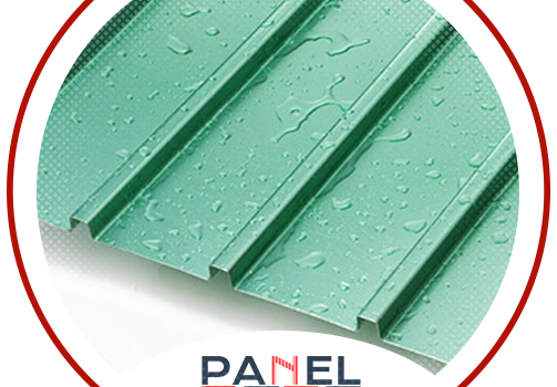 Lámina tipo tablero fabricada con acero galvanizado.