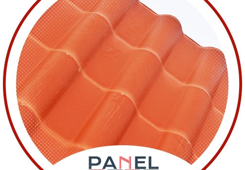 Lámina ultrateja fabricada con PVC y apariencia tipo teja de barro.