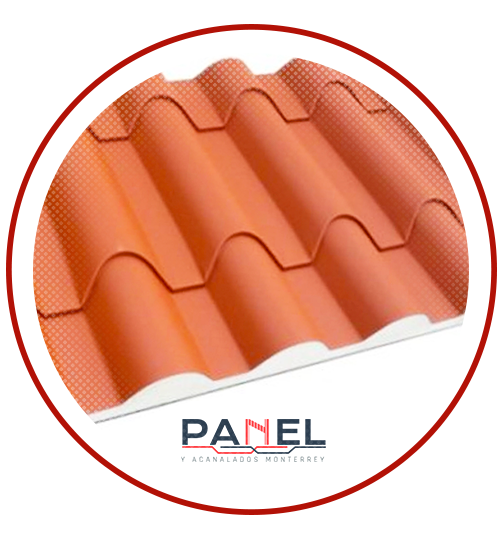 Panel tipo teja Metcoppo aislante.